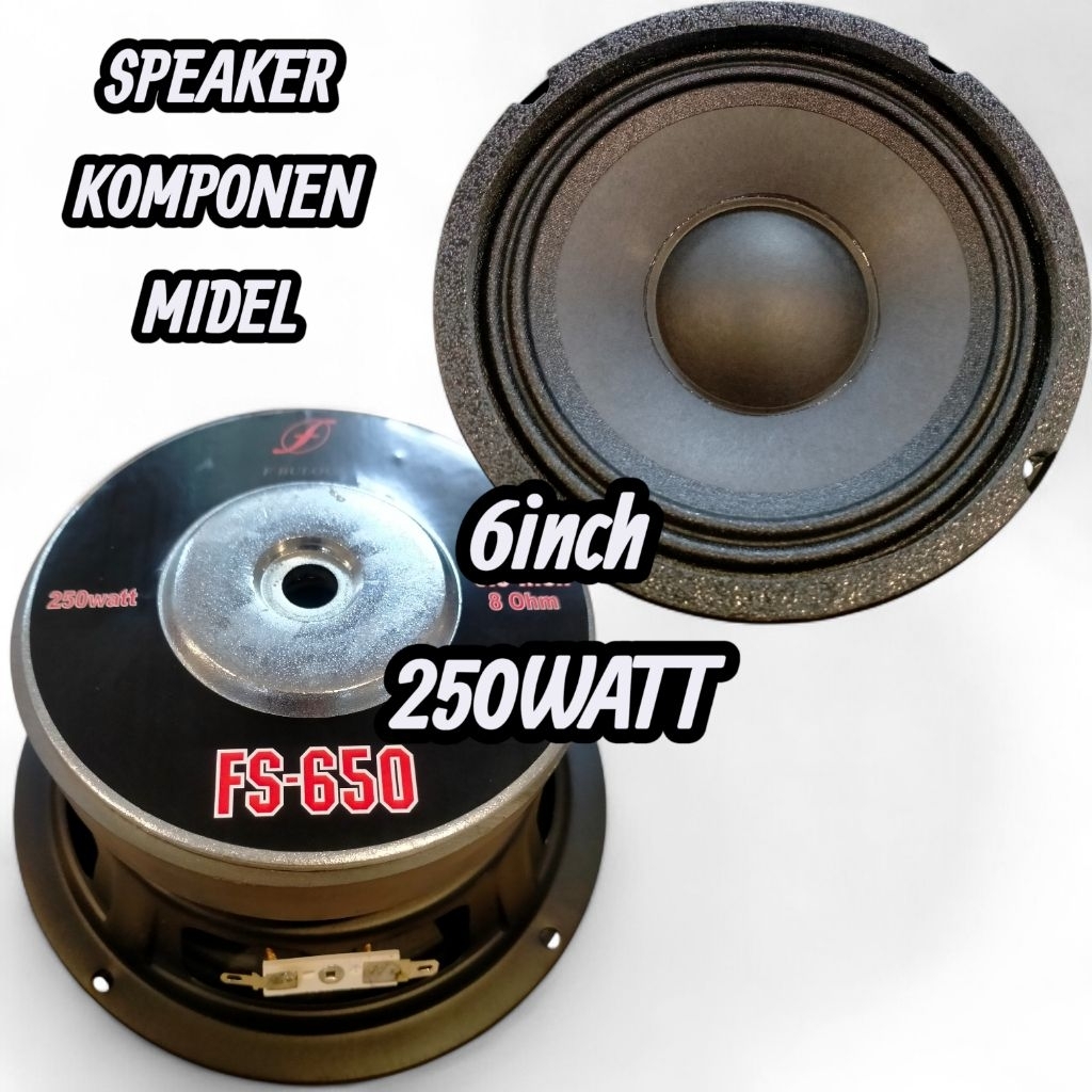 FS-650 komponen Speaker 6 inch FS 650 250watt