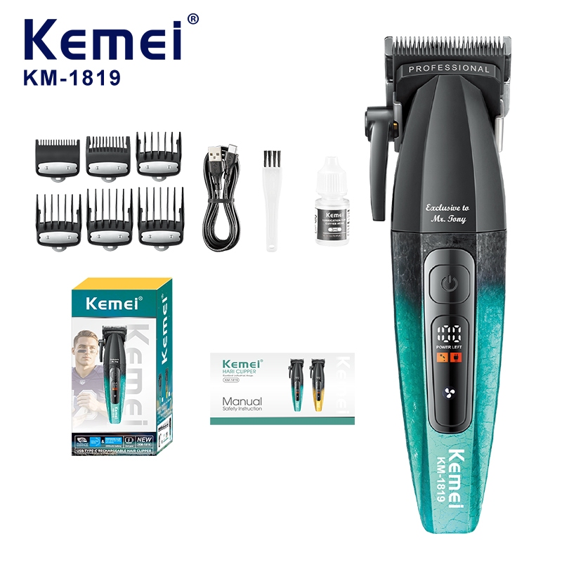 [COD] Kemei KM-1819 Alat Cukur Rambut Elektrik Hair 8500RPM Clipper Rambut Alat Pencukur Kumis Jengg