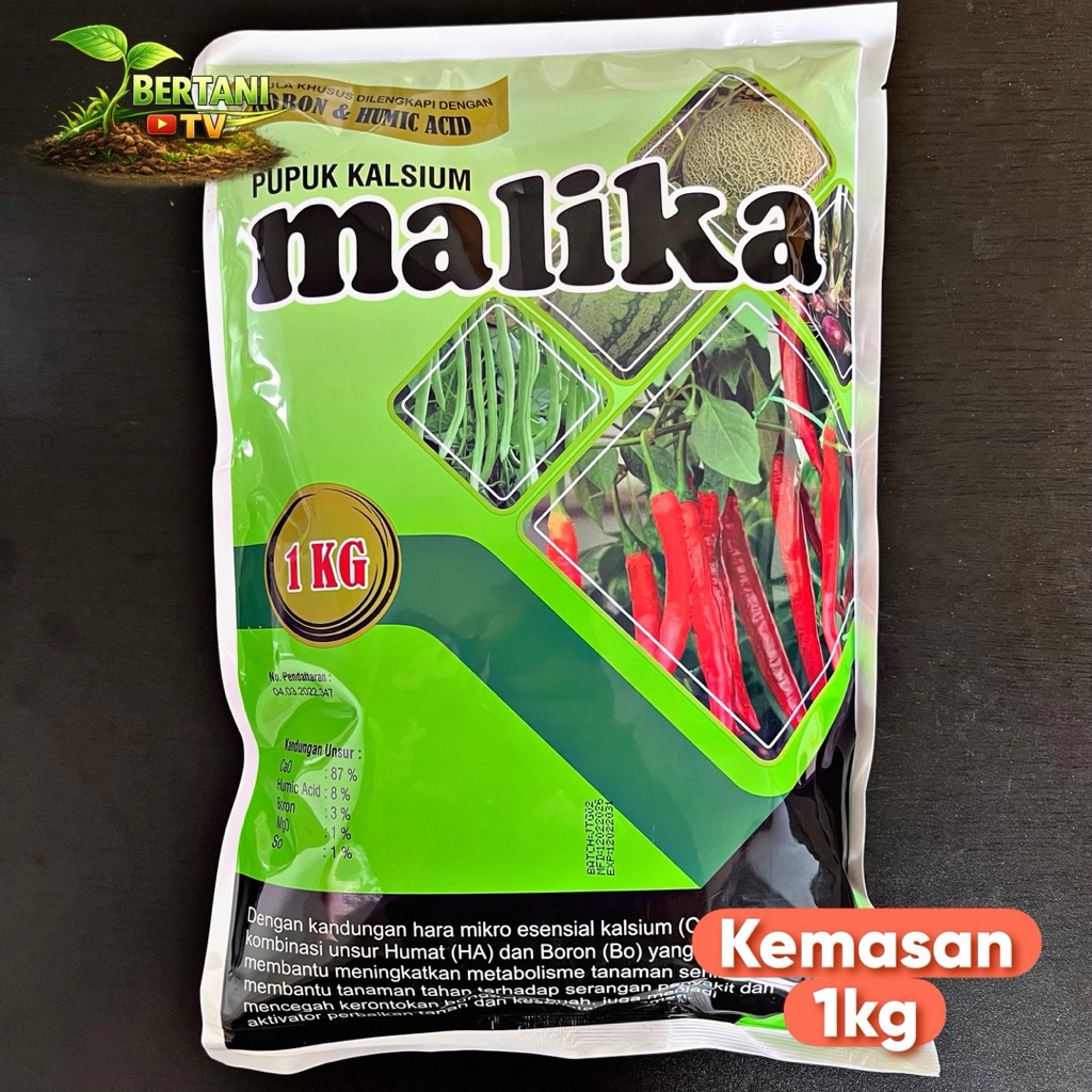 pupuk malika kemasan 1 kg , pupuk kalsium , humid acid dan boron