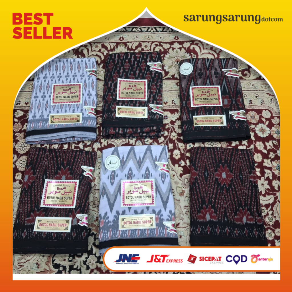 Sarung Tenun Goyor ATBM CAP Botol Nabil Super Asli Tegal