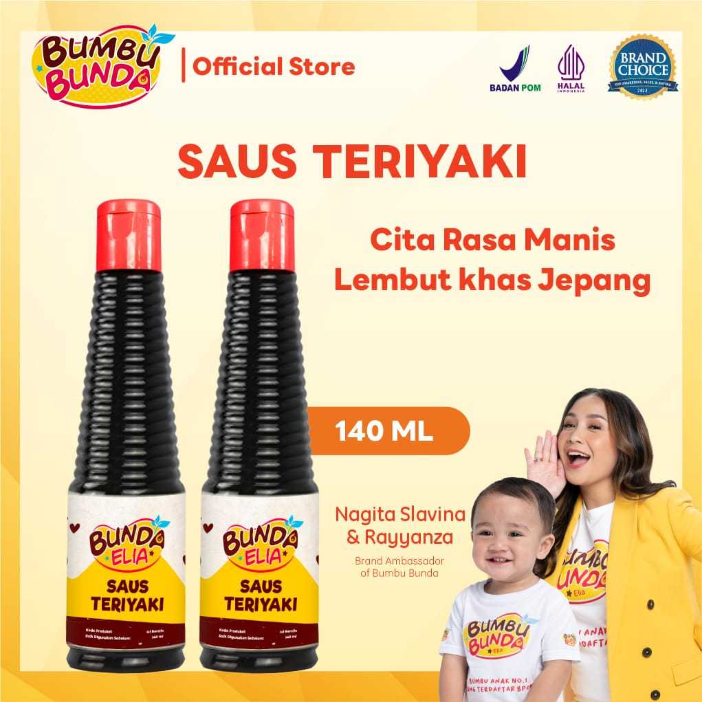 Bumbu Bunda Elia Saus Teriyaki Non MSG Non Pengawet / Bumbu MPASI / Bumbu Anak Non MSG / Saos Teriya