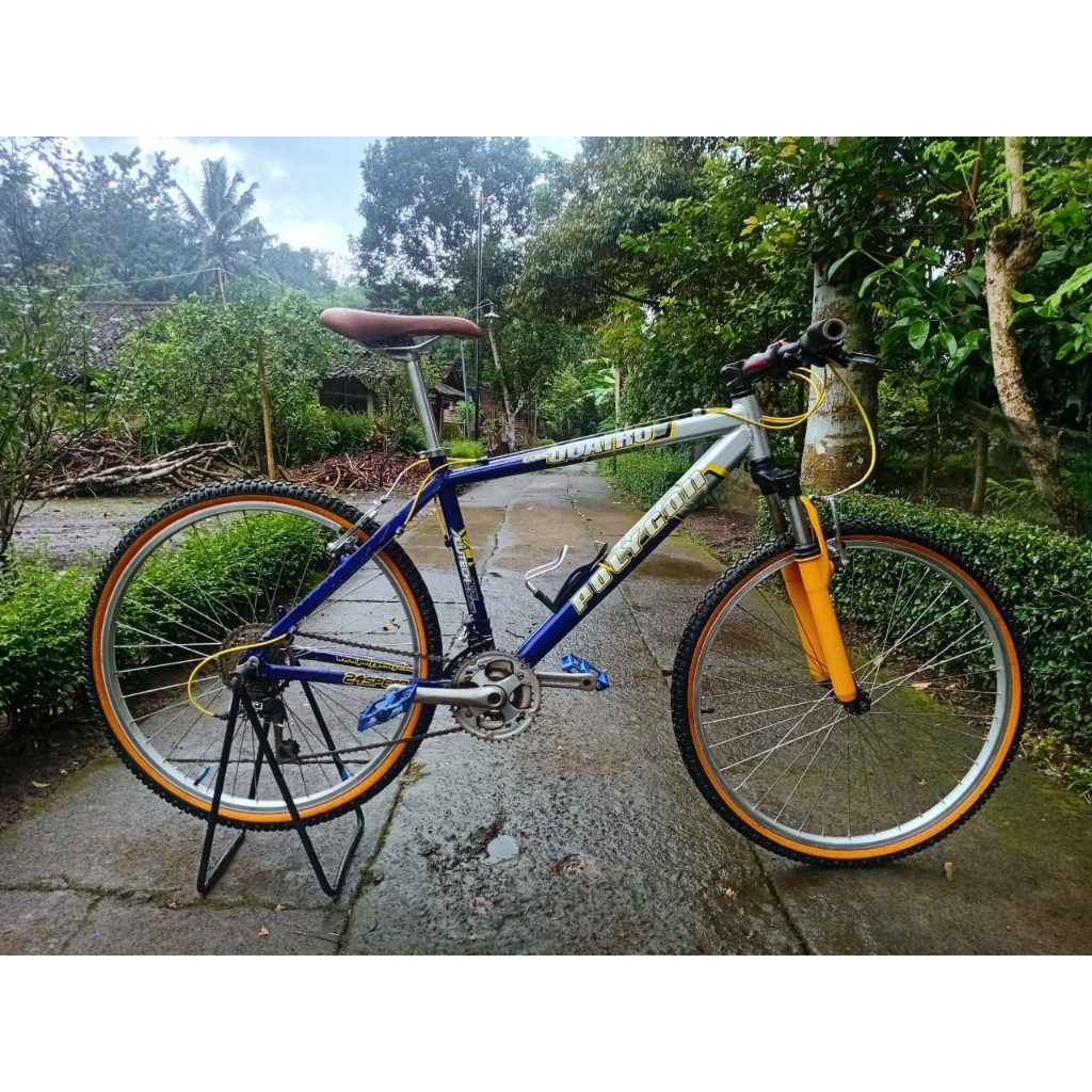 Polygon Quatro Cubic Lawas Jadul Vintage Klasik Sepeda MTB 26 Commuter Balap Road Bike