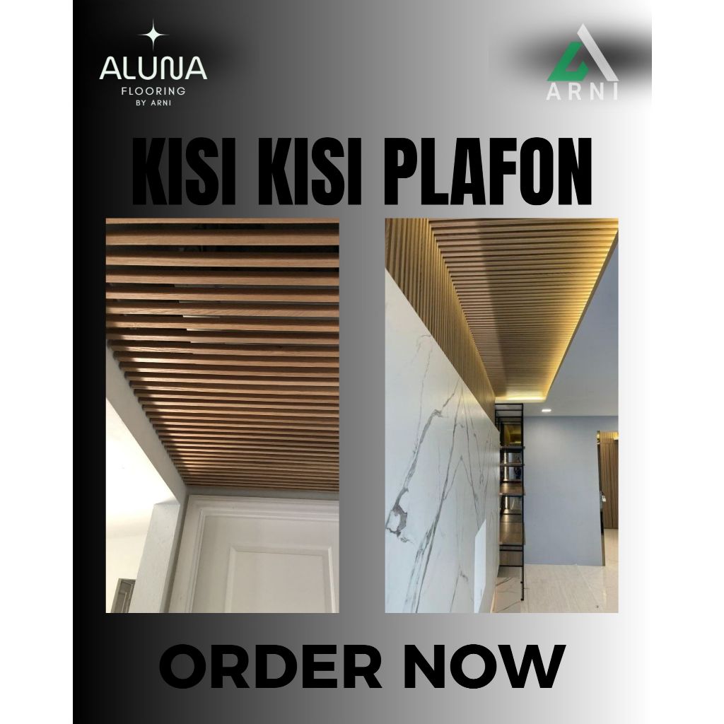 PLAFON WPC KISI KISI SERIES | Atap Atap Rumah WPC| KISI KISI Plafon Motif Wood | Dekorasi Rumah |