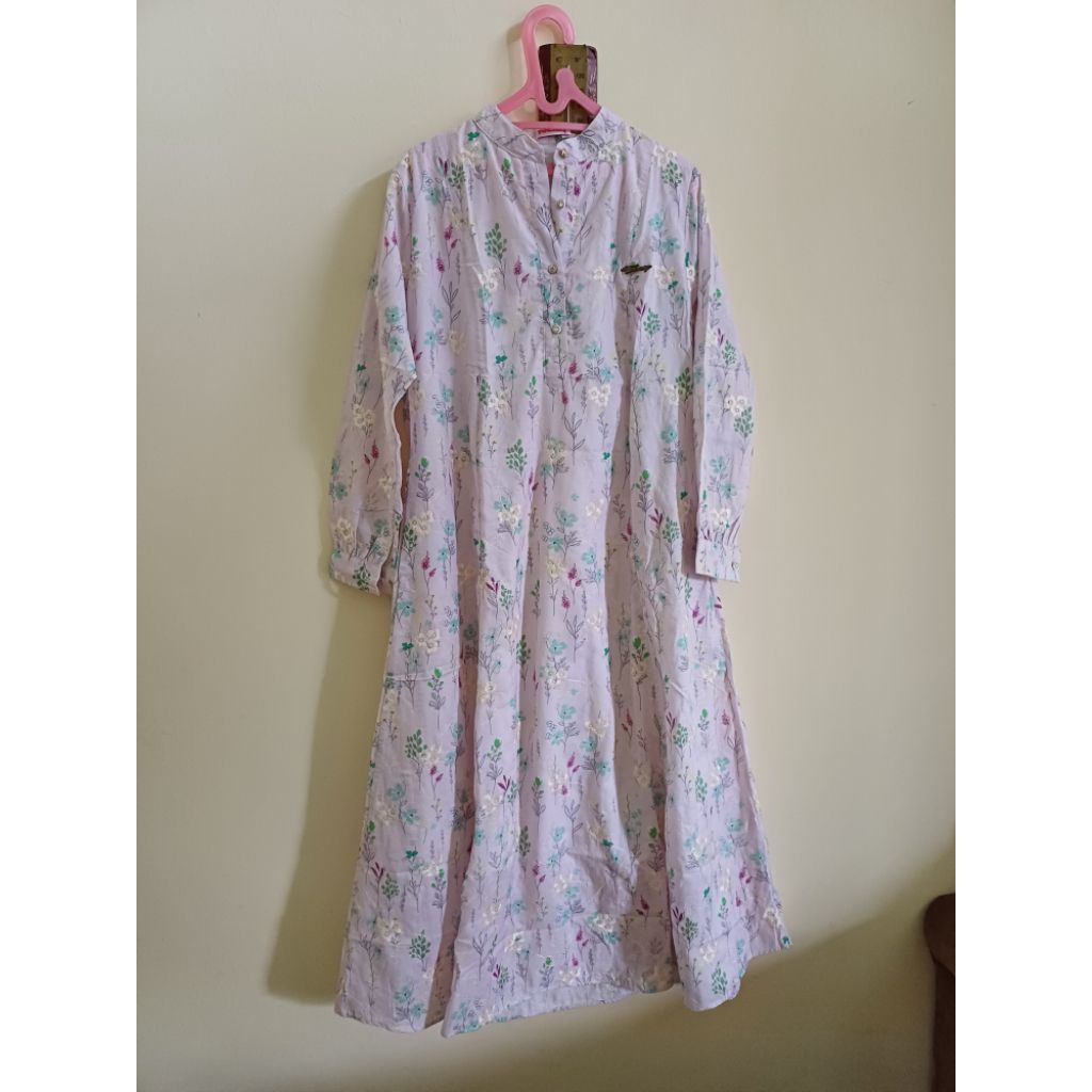 gamis preloved ungu