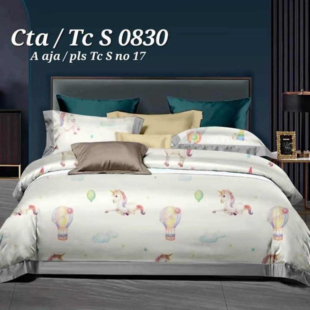 Sprei Sutra Sprei Tencl's Sutra Organik 60s Motif Anak