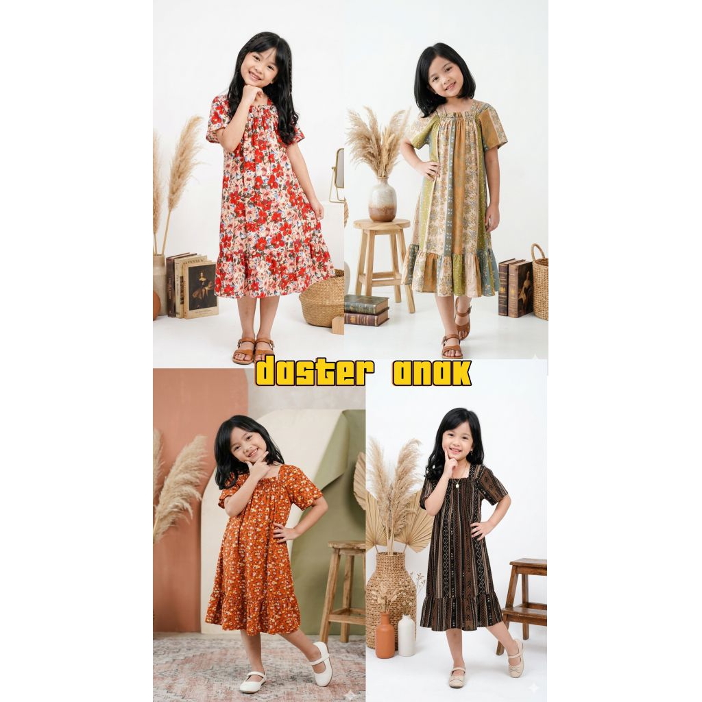 Baju Anak perempuan/Daster Fuji / Dress Anak 4-7 tahun Rayon Premium