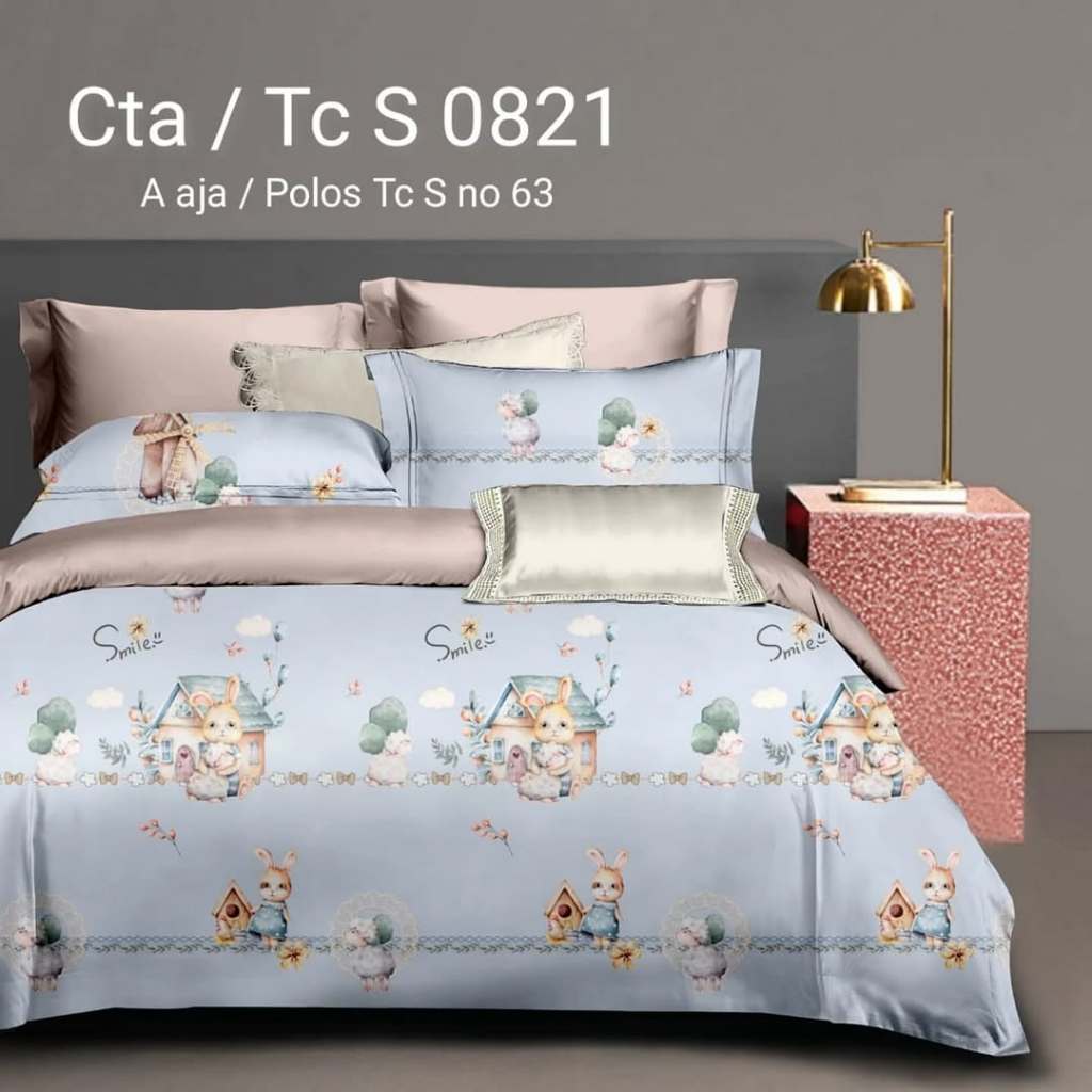 Sprei Sutra Sprei Tencl's Sutra Organik 60s Motif Anak