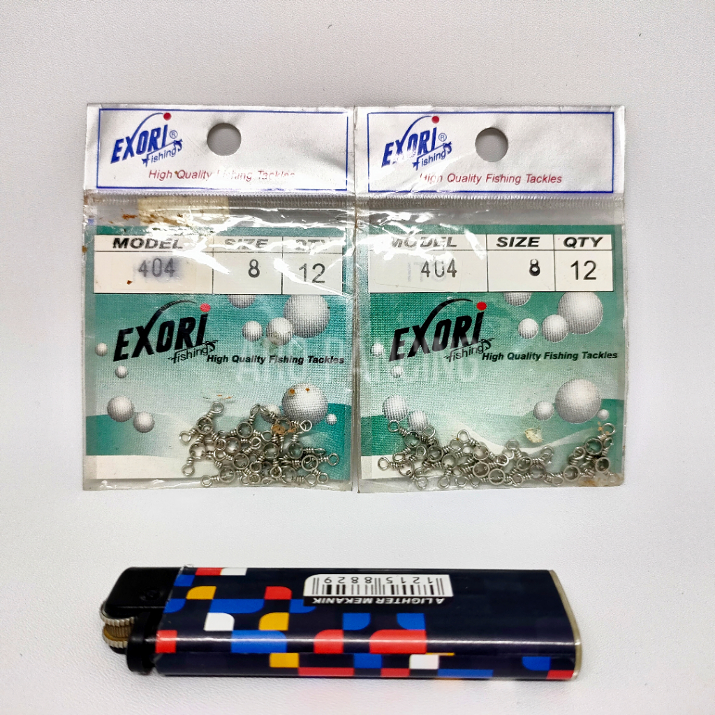 Exori 3 Way Swivel Size 8 | Kili Kili Tiga Cabang Pancing | Rolling Swivel Stainless | Aksesoris Ala
