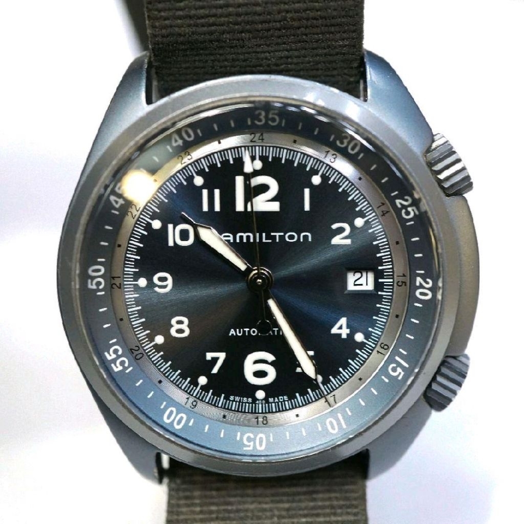 Hamilton Khaki Aviation Pilot Pioneer Automatic Blue Aluminum