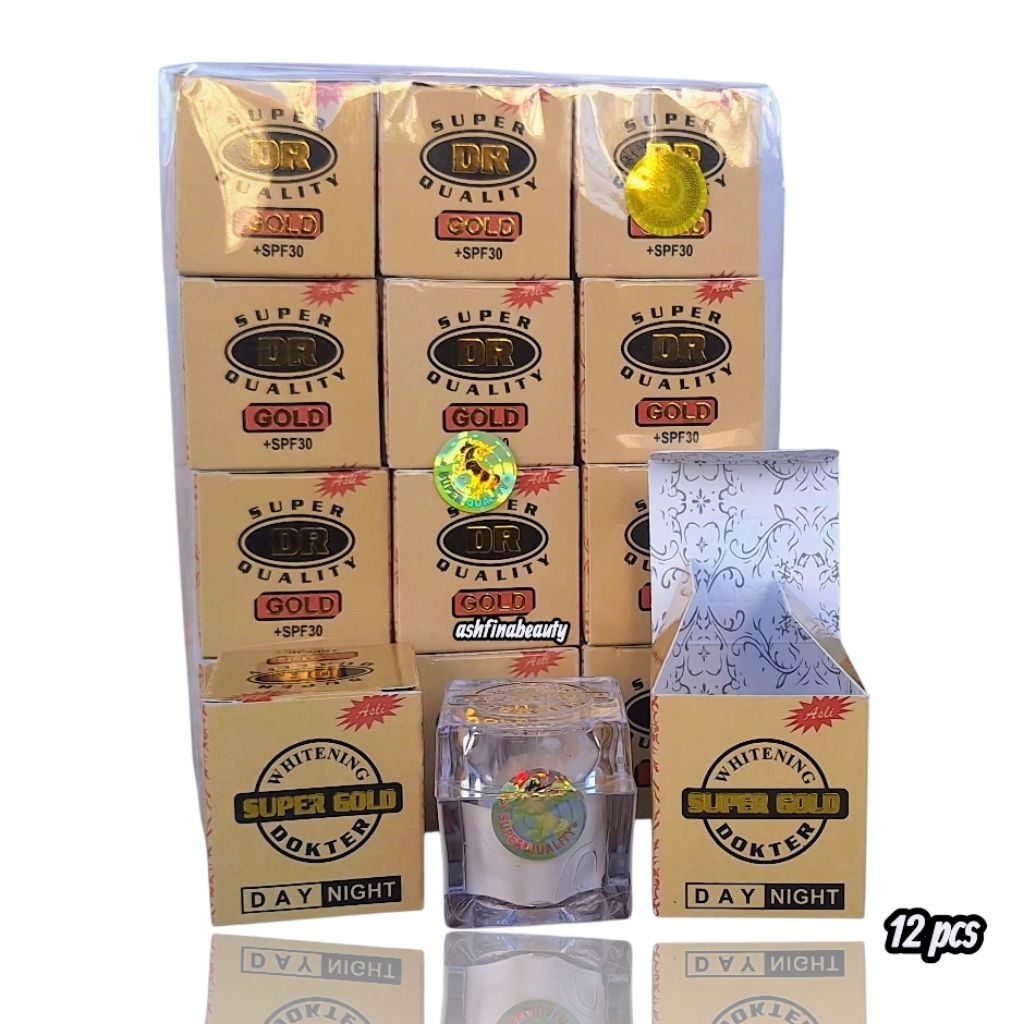 12 pcs pelembab Dr Super Cream Gold Holo Kuda