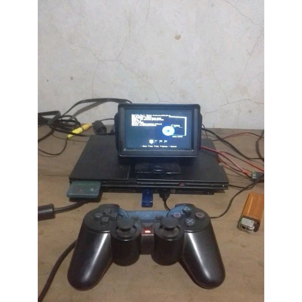 Sony PS2 Slim seri 7 Matrix 128gb + tv 4,3 inchi