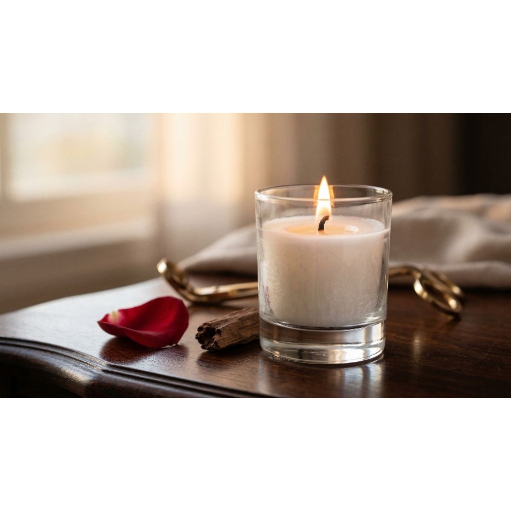Lilin Aromaterapi Aruna 60gr Aroma Baccarat - Scented Candle Palm Wax Mewah Gelas Kaca Sloki