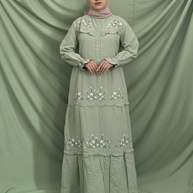 Gamis Wanita Terbaru 2026 Kekinian Bahan Linen / Gamis Cewek Remaja Pesta Brukat Mewah / Abaya syari