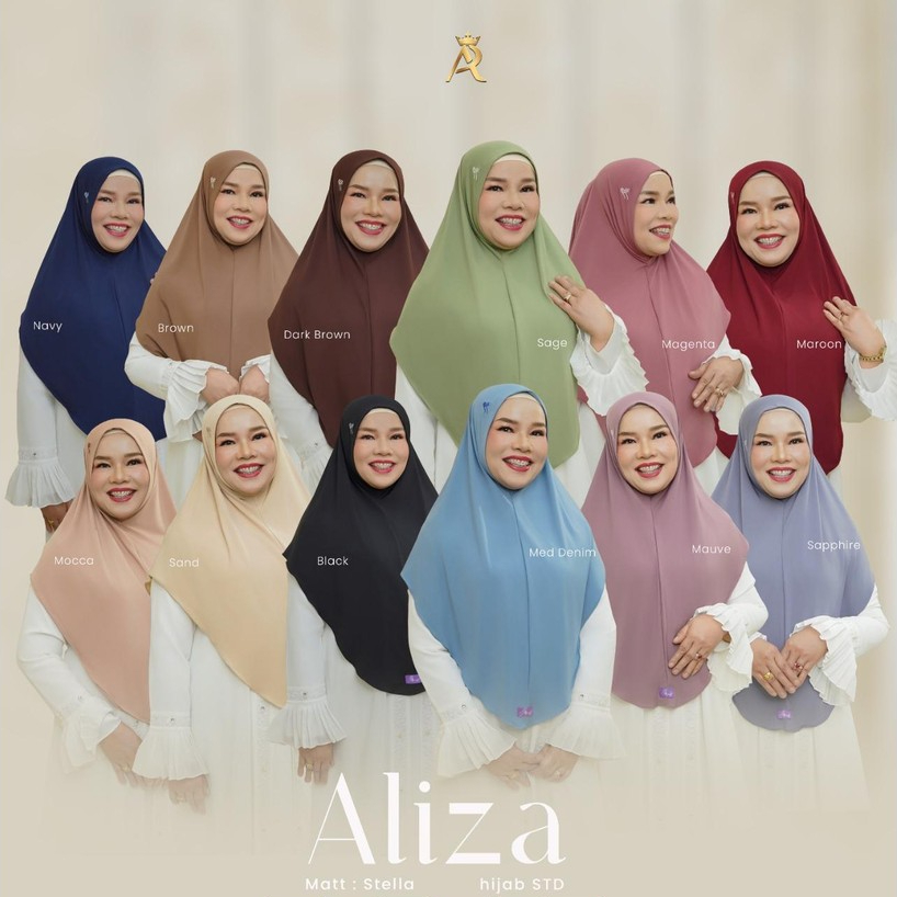 AR RAFI X OMA GALA - Aliza Hijab - Hijab Bergo Non Pet Bahan Stella