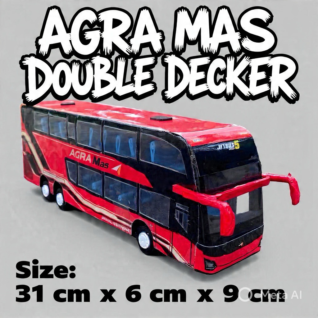 Miniatur bis banjarnegara agramas double decker
