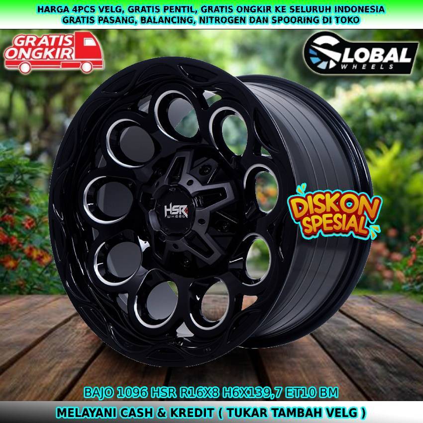 Velg offroad R16 cocok untuk mobil HiAce| Land Cruiser| Prado| Hilux Double| dll velg hsr bajo R16