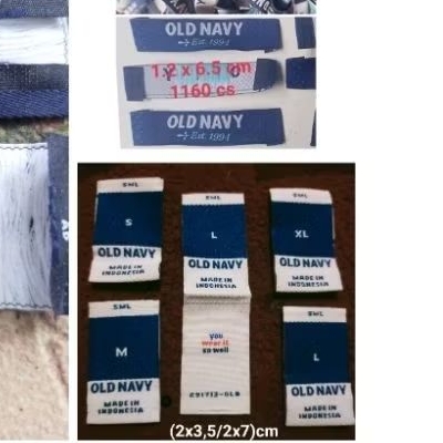 tag Baby Gap old navy label size wash misc