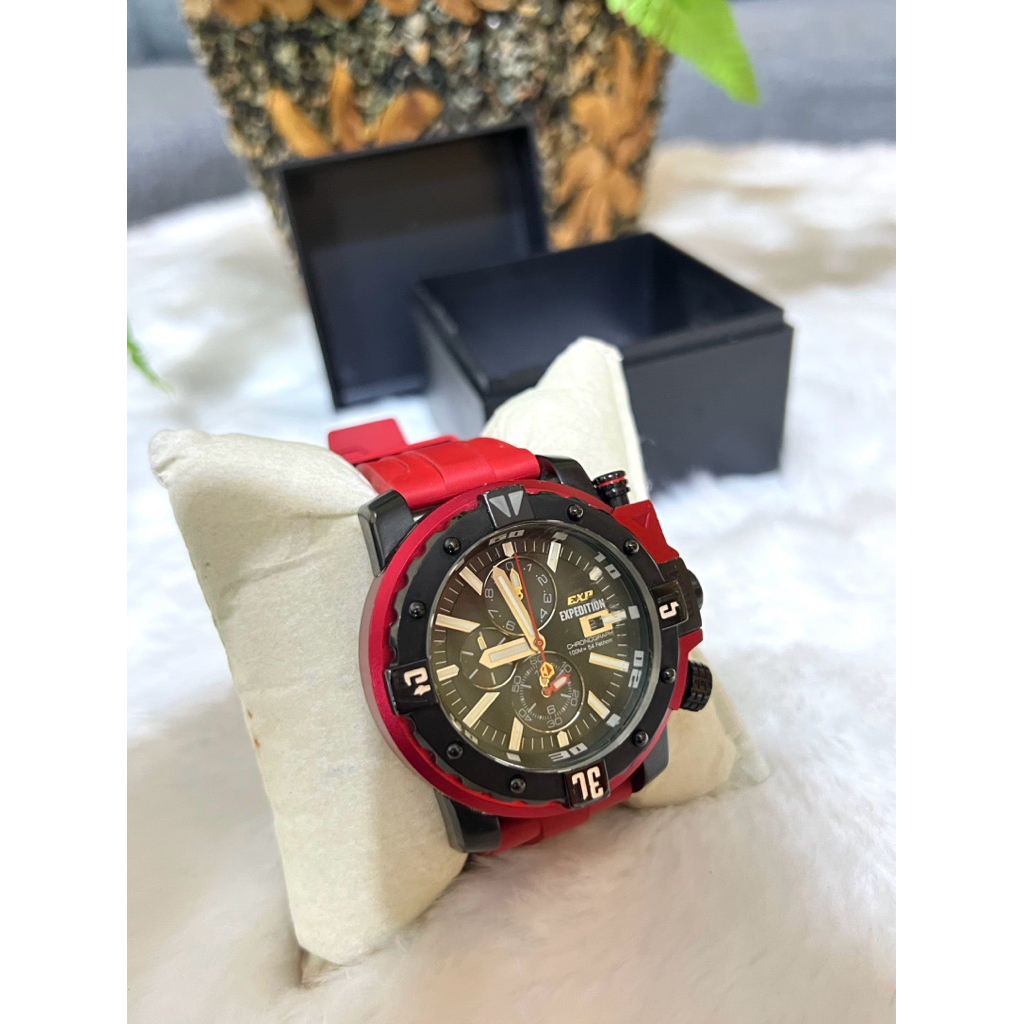 Dijual Jam Tangan Sport Expedition, EXP 302 MC Merah Rubber