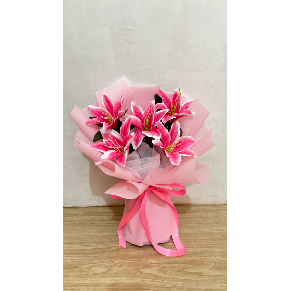 buket bunga Lily artificial