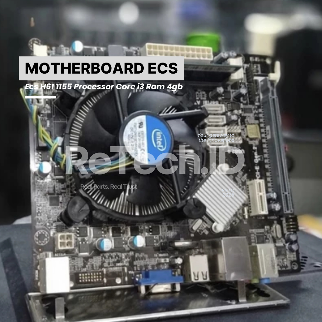 Motherboard Ecs H61 Soket 1155 - Normal Sudah Lulus Tested