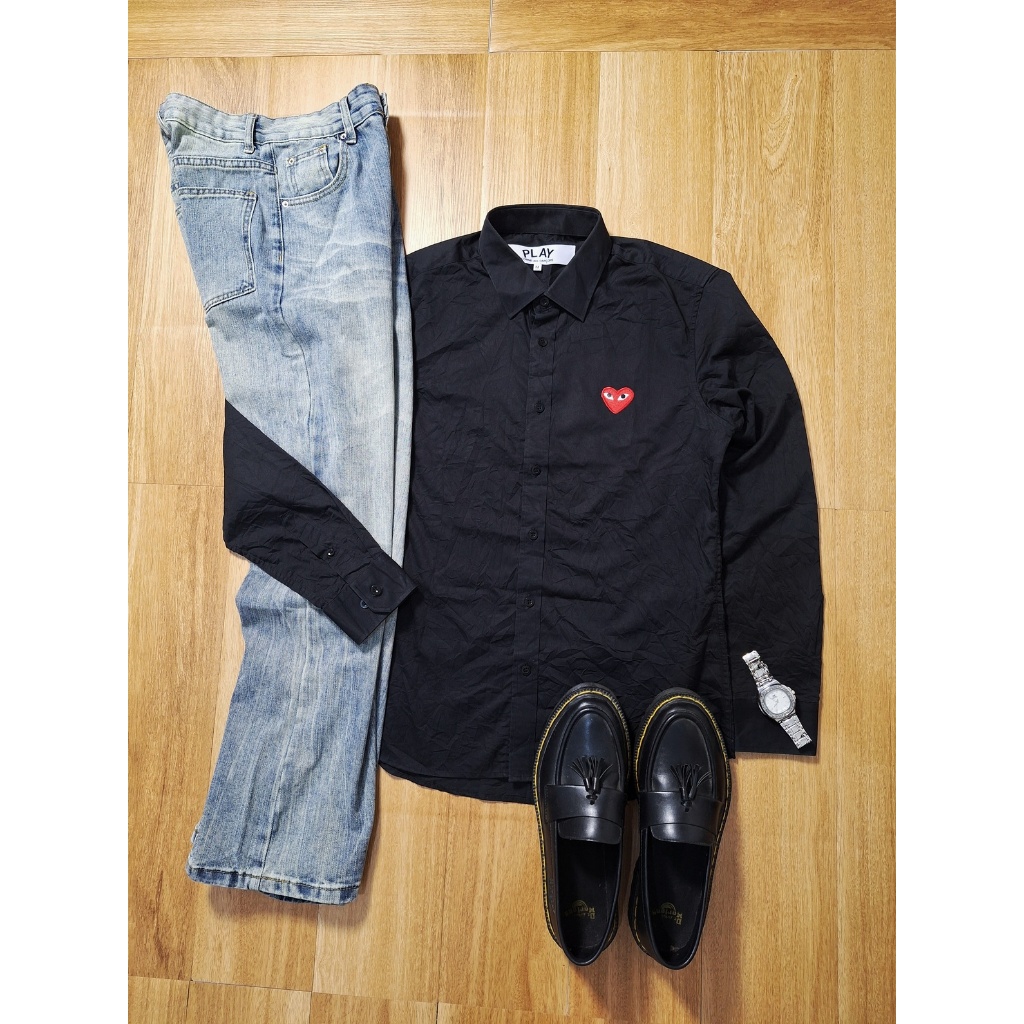 KEMEJA SHIRT CDG PLAY PRIA WANITA COTTON SECOND ORIGINAL