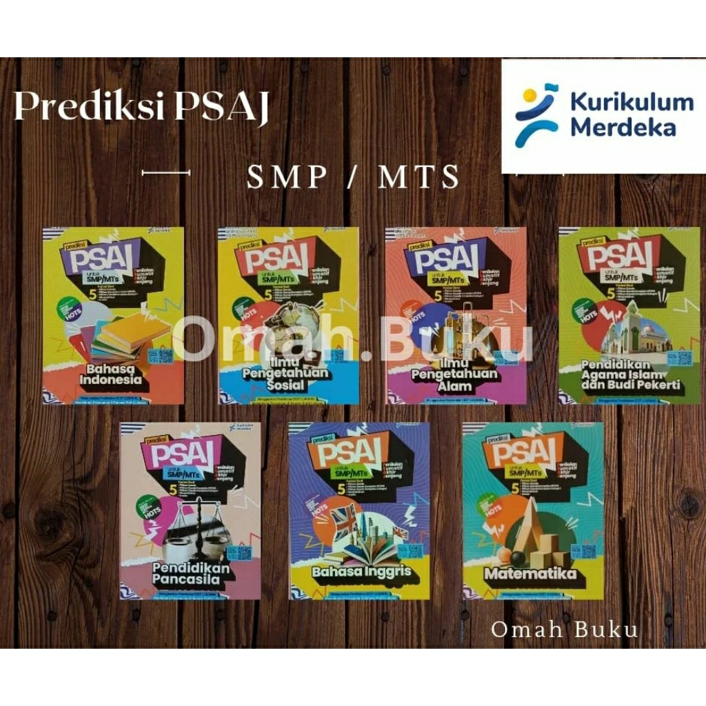 Buku Prediksi Ujian Sekolah PSAJ SMP/MTs Kelas 9 Kurikulum Merdeka 2026 Putra Nugraha