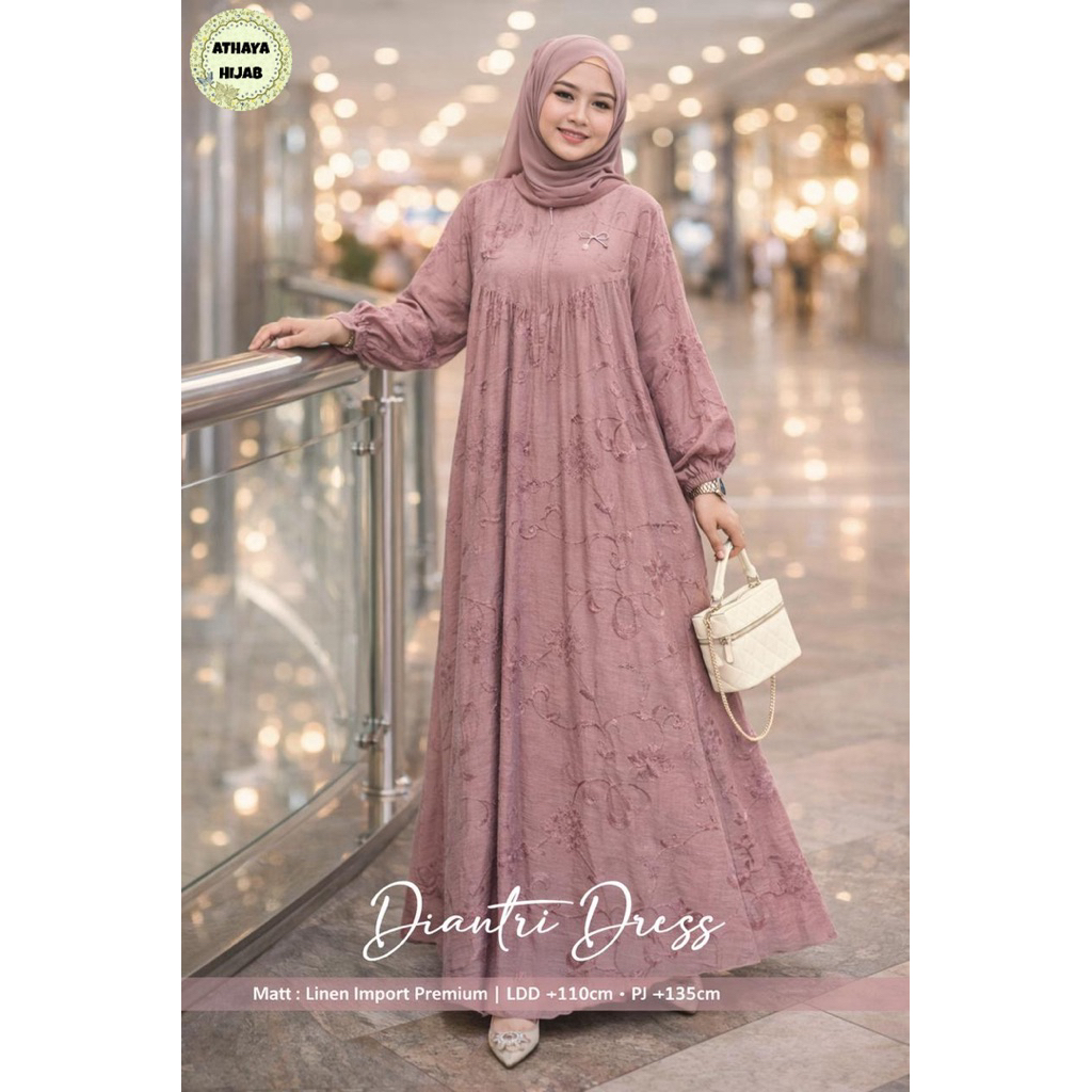 Diantri Dress Gamis Premium by Athaya