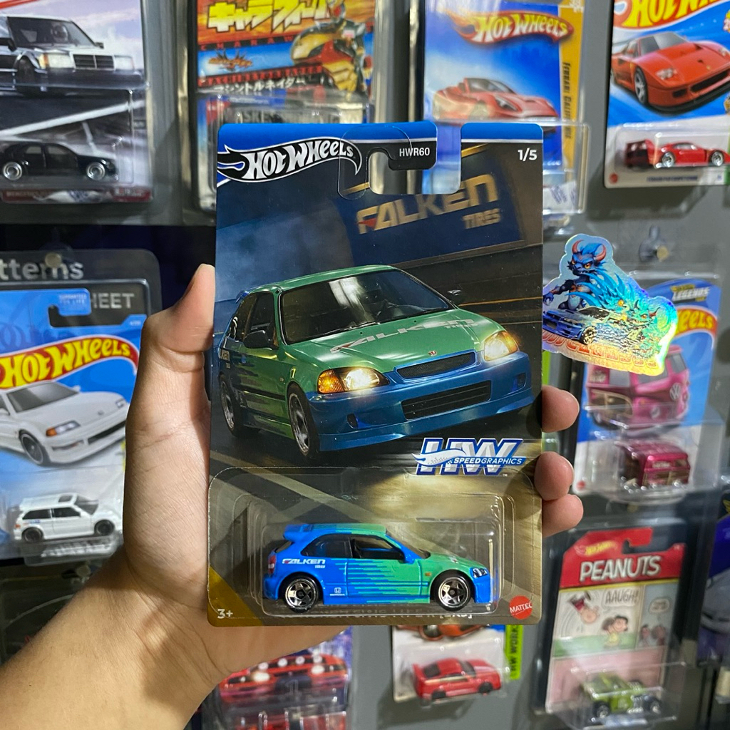 HOT WHEELS 99 HONDA CIVIC TYPE R EK9 FALKEN