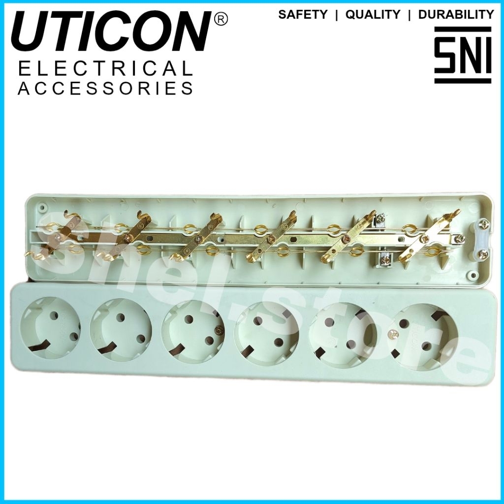 UTICON Stopkontak 6 Lubang | Stopkontak Listrik Kuningan | Terminal Listrik 6 Lubang | Terminal Term