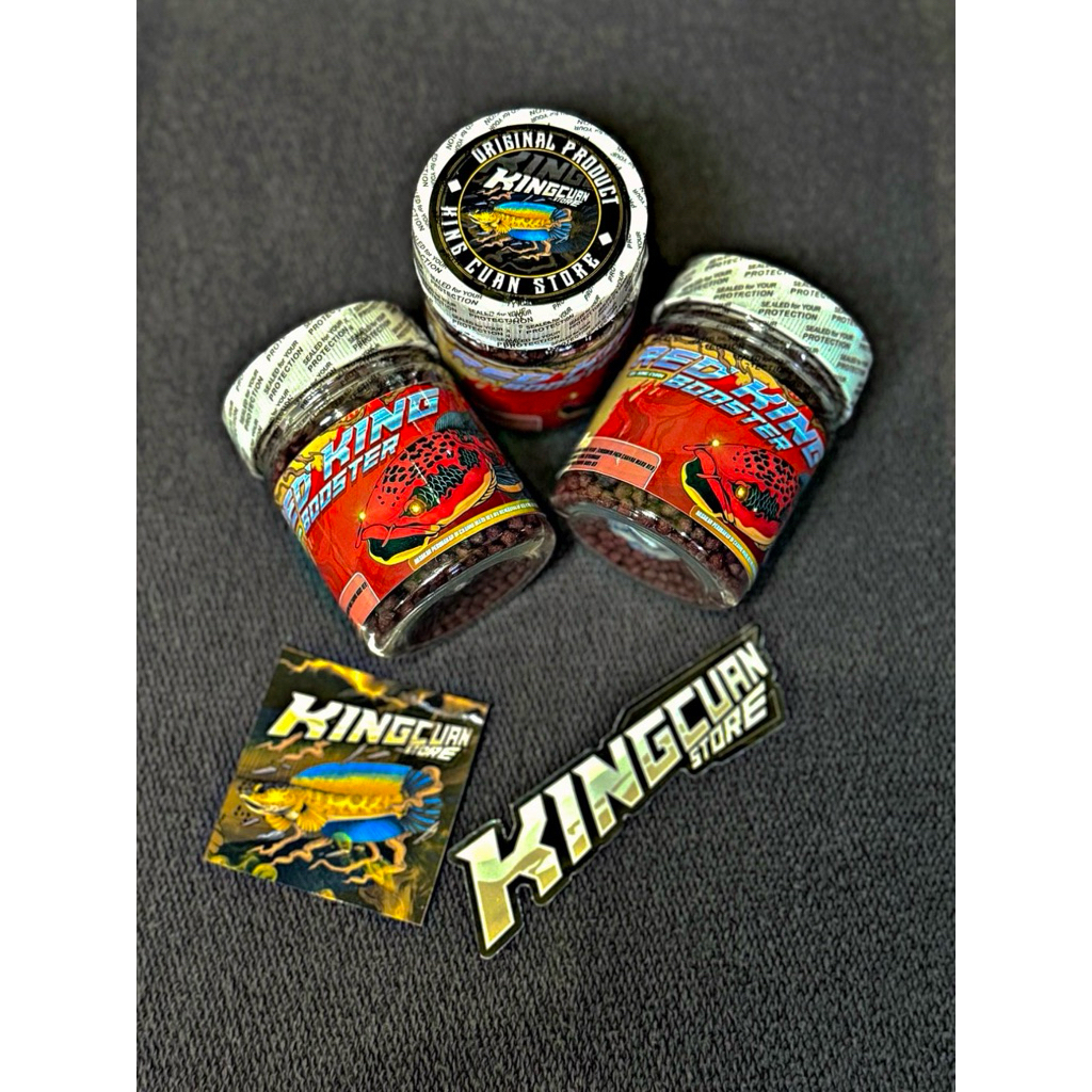 RED KING BOOSTER Full Nutrisi Pelet Progres Warna Dan Cabung Makanan Ikan Predator Pakan Channa Maru
