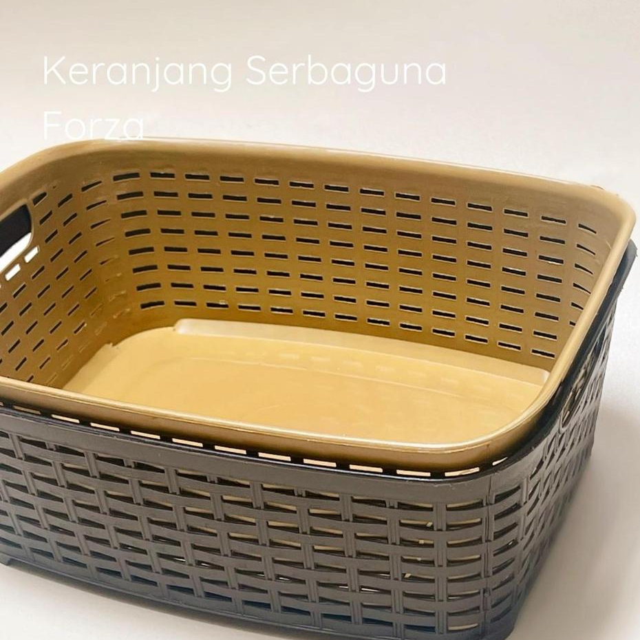 Rak Keranjang Forza Anyam Coklat Serbaguna