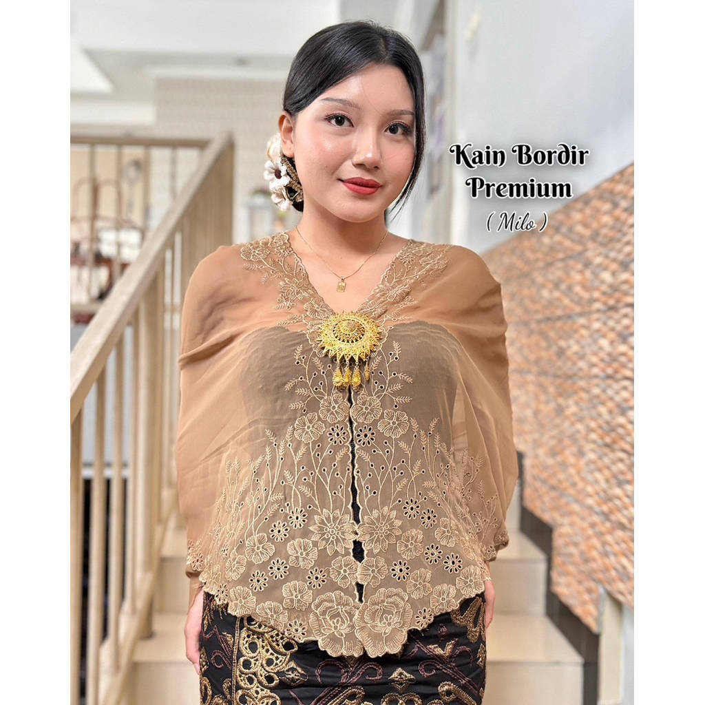KAIN KEBAYA BORDIR PREMIUM UKURAN 1 BAJU