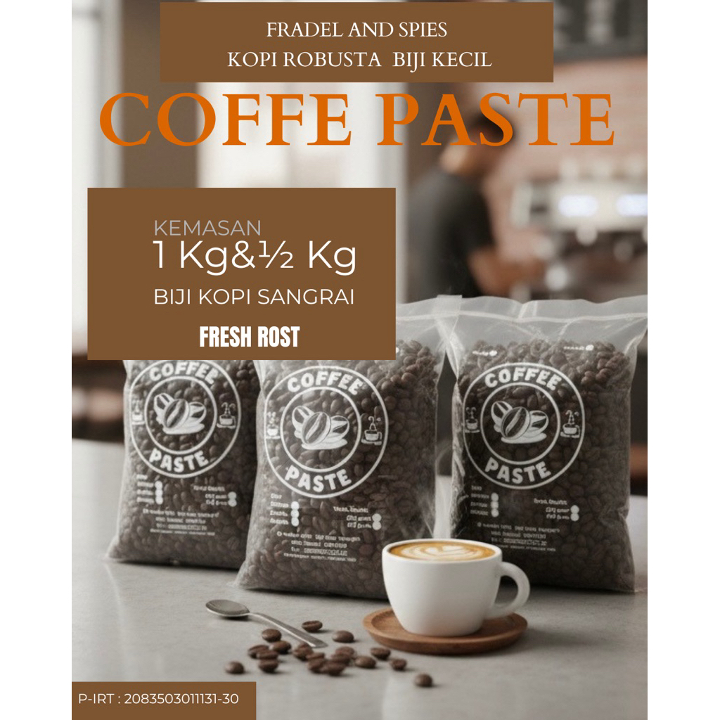 Kopi Sangrai Robusta Biji Utuh 1kg & 1/2 Kg Biji Kecil Kopi Sangrai Kopi Goreng Kopi Matang