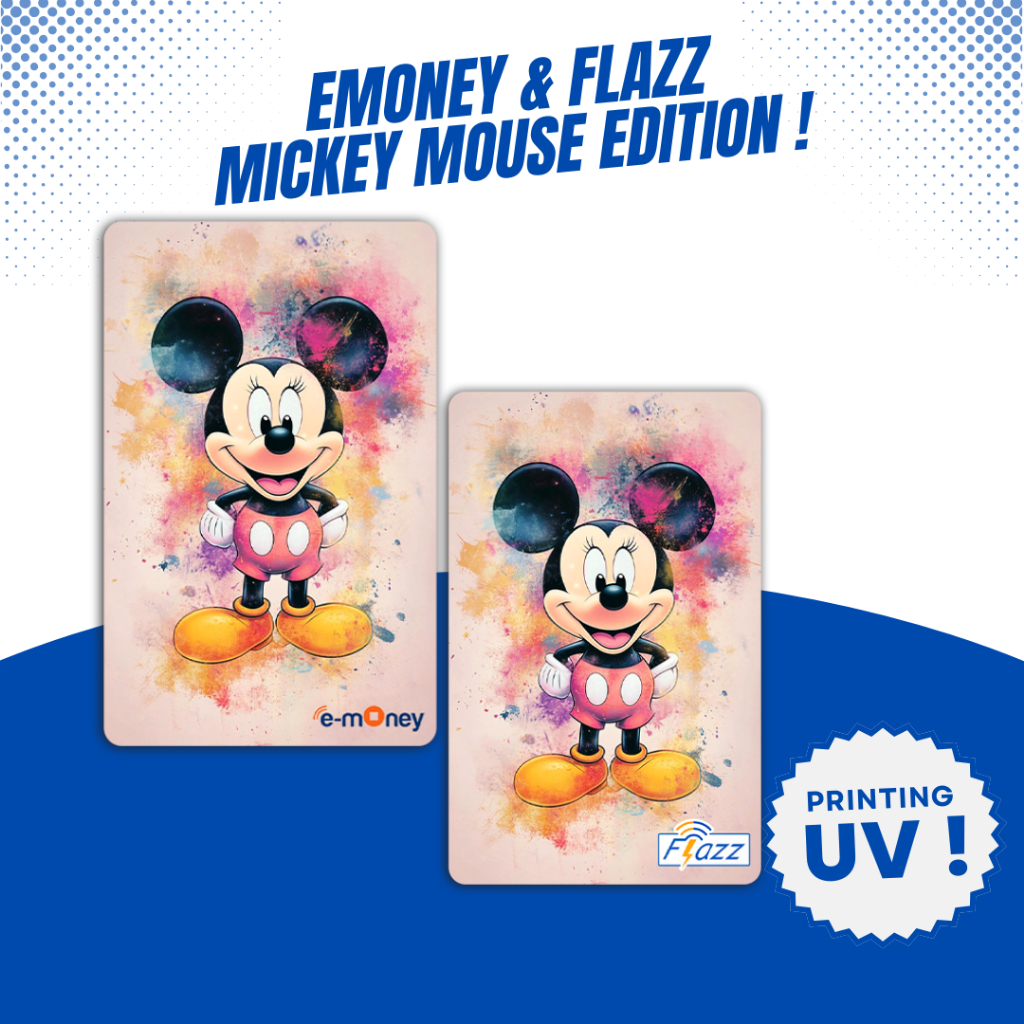 Emoney / Flazz Gen 2 Mickey Mouse Edition - Custom Kartu Etoll Mandiri BCA Gen 2 - Support NFC
