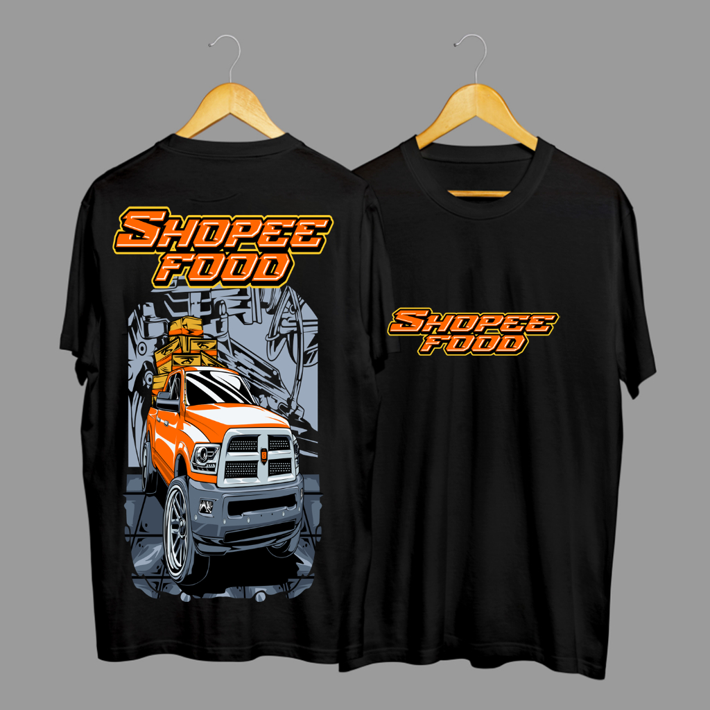 Kaos Tshirt Baju Distro Shopee Food Mobil Pickup Grandmax Truk Premium Terbaru