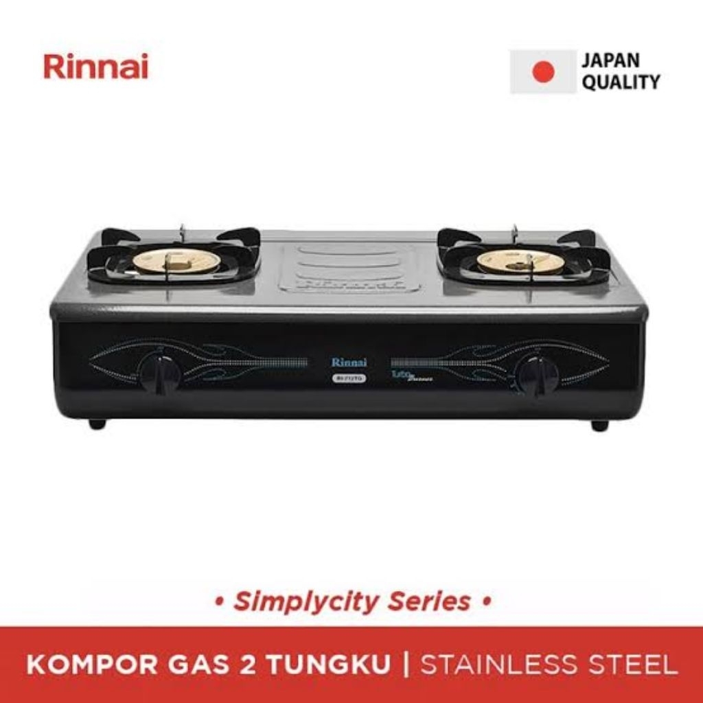 Kompor Gas Rinnai RI 712 TG Kompor Gas Rinnai Anti Gores RI-712 TG Kompor Gas Rinnai Jumbo Api Lilin