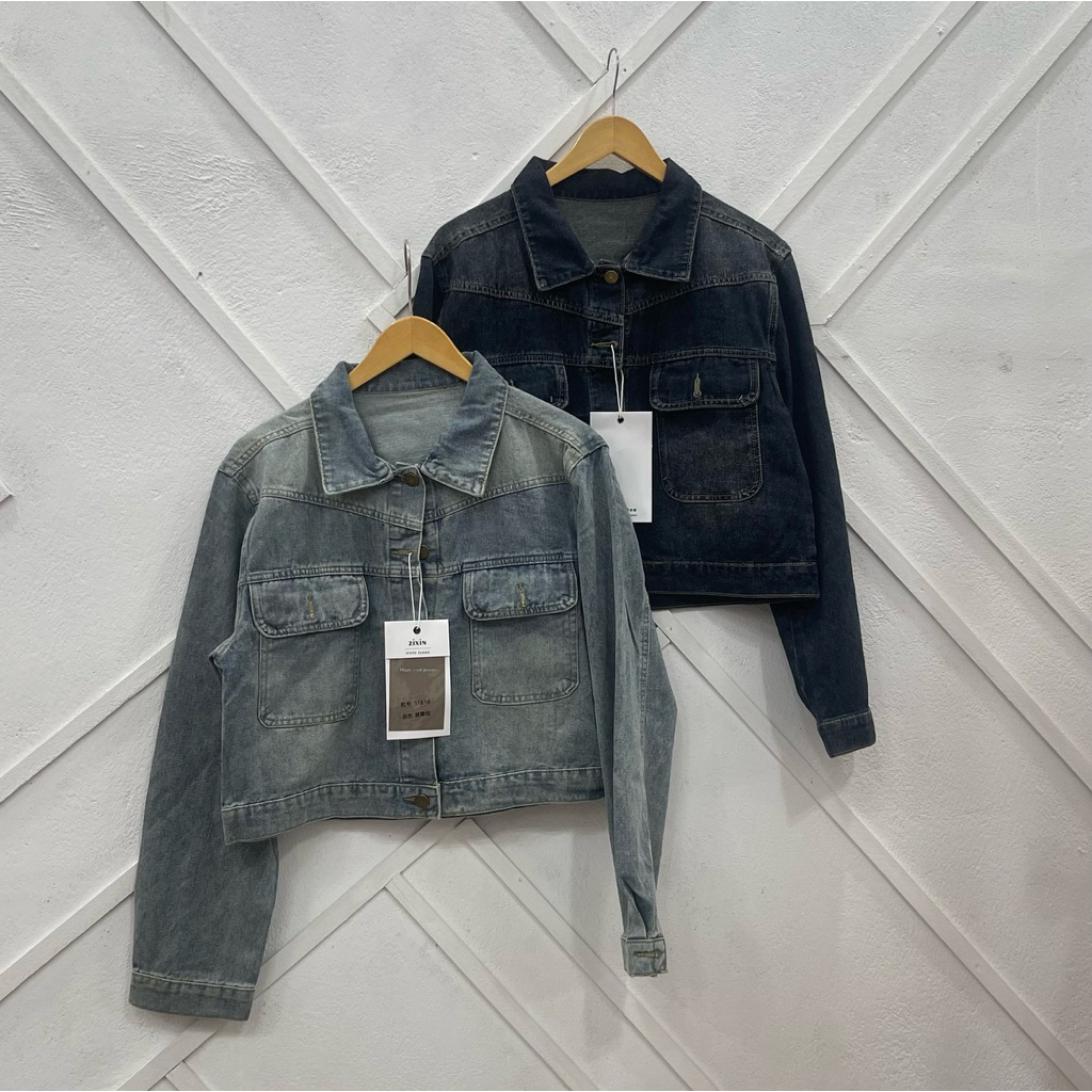 Blus Wanita Import Bahan Jeans 134