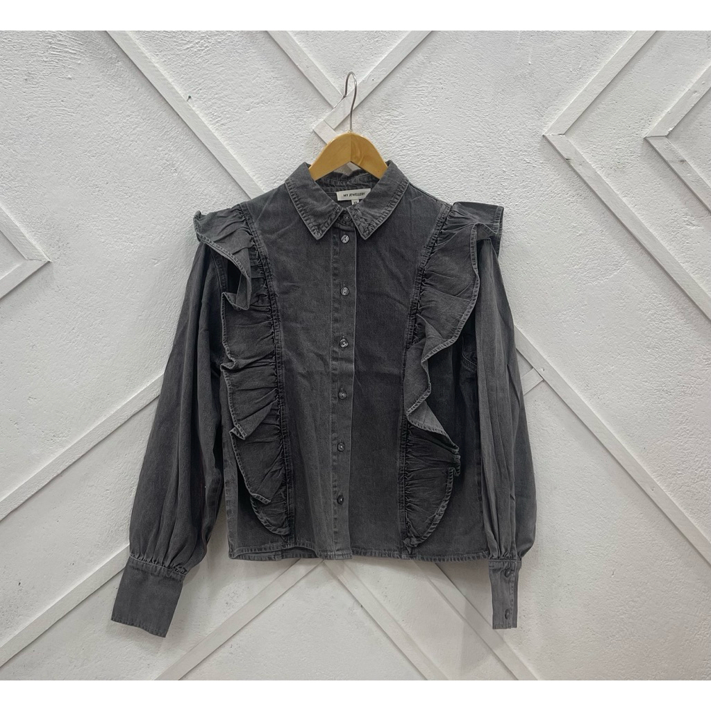 Blus Wanita Import Bahan Jeans 265