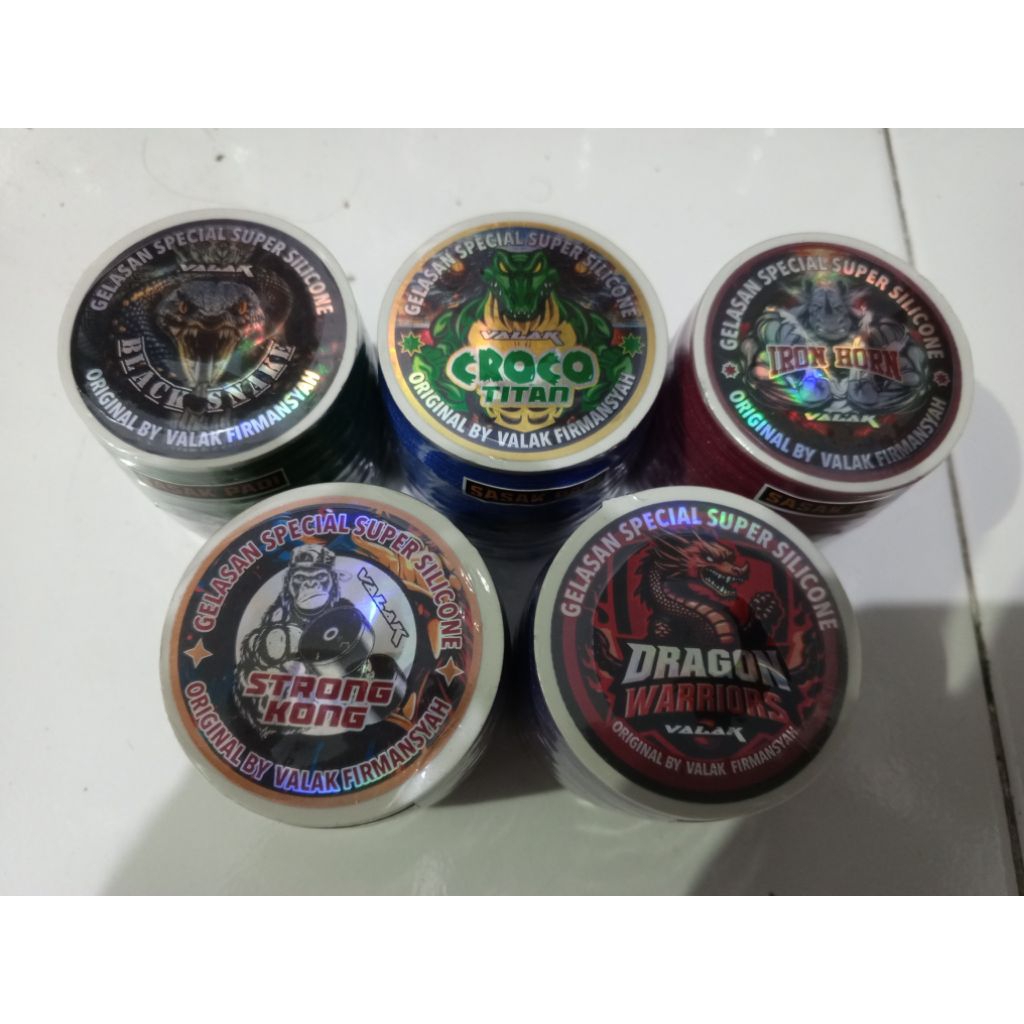 (1 pcs)Gelasan VALAK "MOLOR 5 LABEL" super silicone, molor, size 0.25 (original by VALAK FIRMANSYAH)