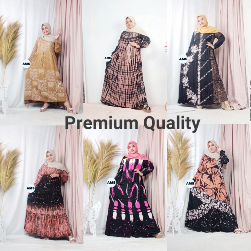 Batik Altha MS Gamis Premium Tebal Adem Twill Ori Busui Friendly Rempel Susun Baju Muslim Dress Wani
