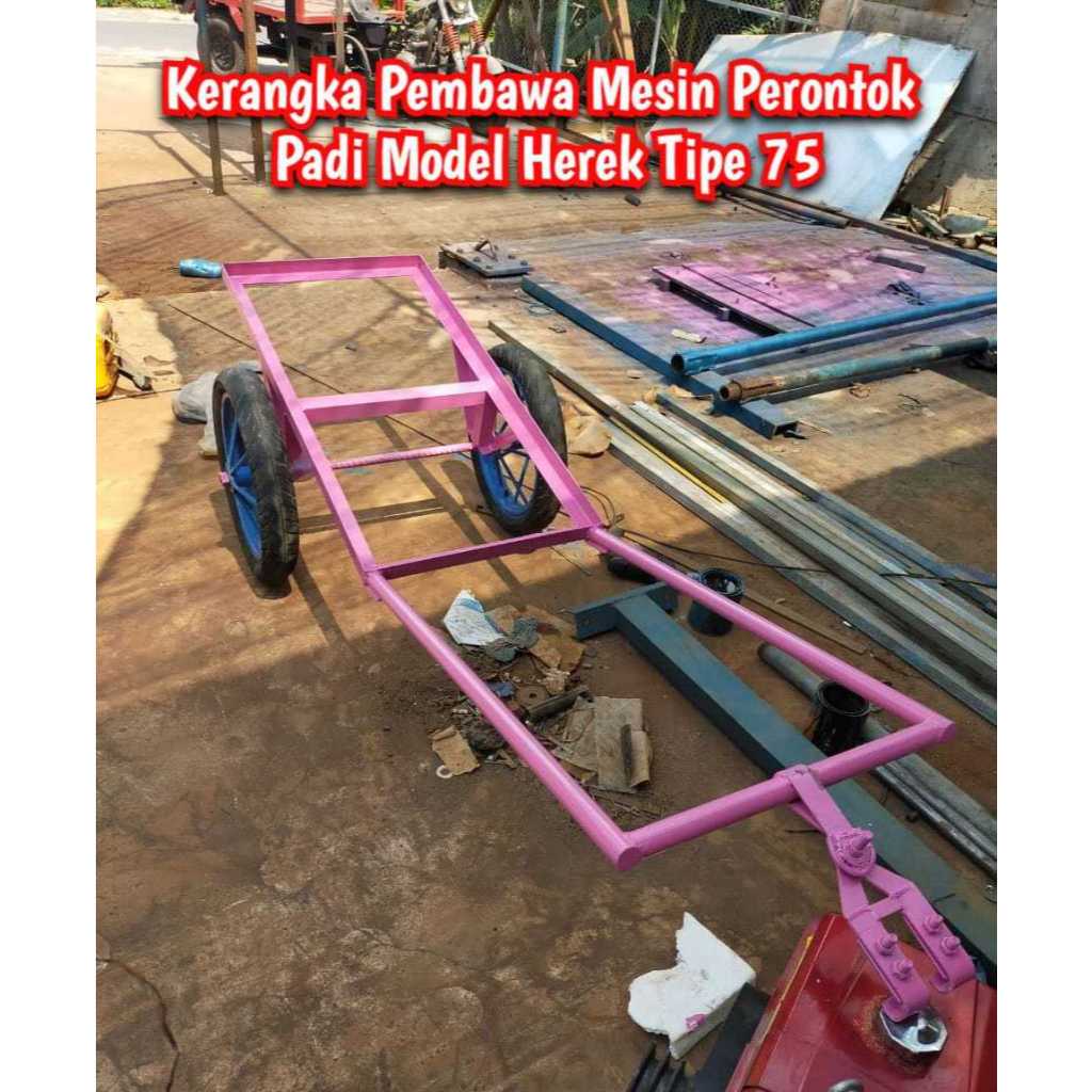 Kerangka Pembawa Mesin Perontok Padi Model Herek Tipe 75