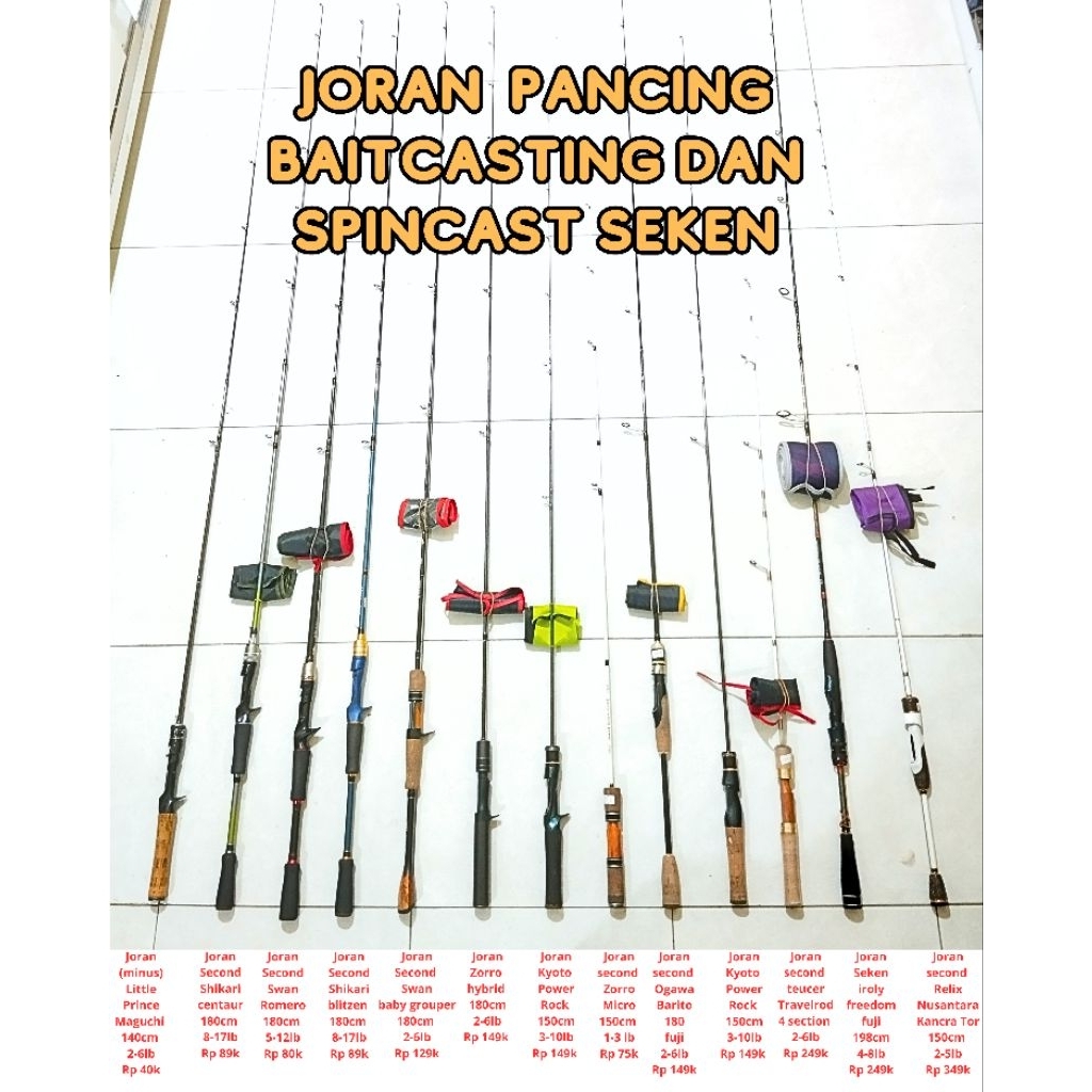 Joran Second Seken Baitcasting Spinning Daido kenzi zorro Seasir seahunter Orca Seahawks Oncak Kastk