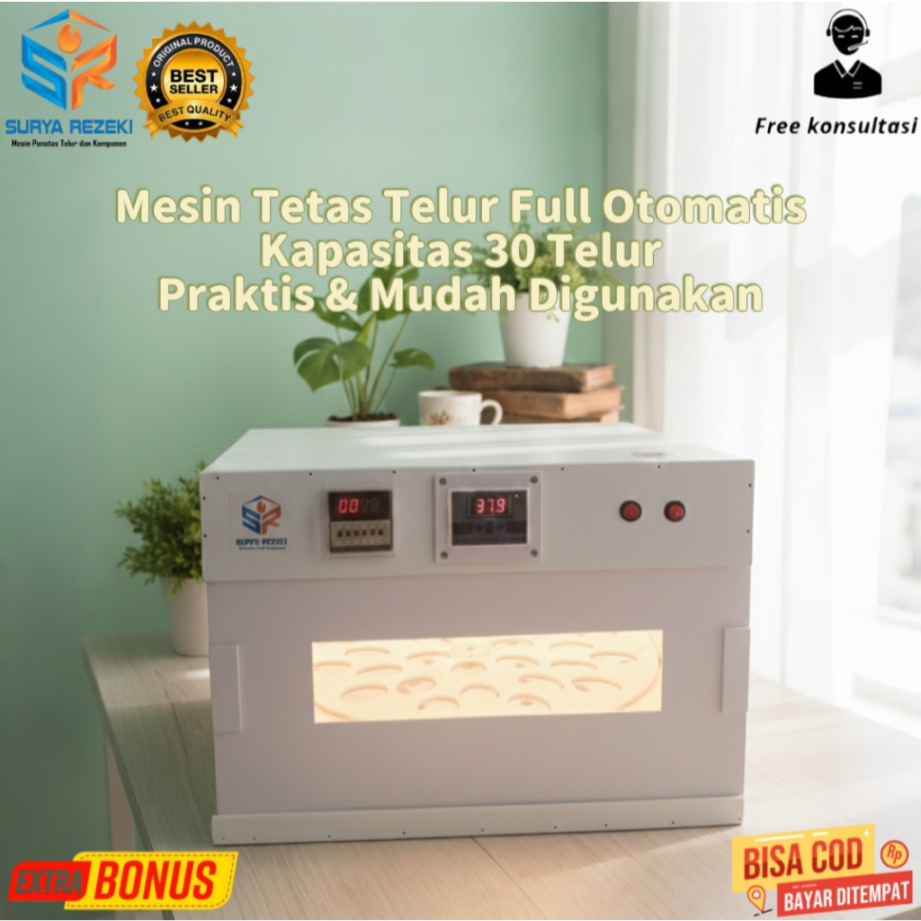 mesin tetas telur full otomatis rak spinner inkubator telur otomatis 30 telur