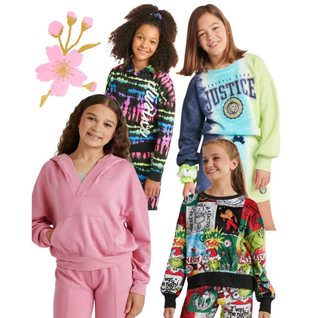 16771 Justice sweatshirt Crop sweater anak girls kids branded sisa ekspor Grade B