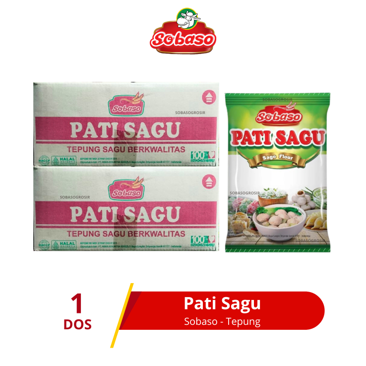 Tepung Sagu Aren / Pati Sagu Sobaso 500gr (DOS-KARTON)