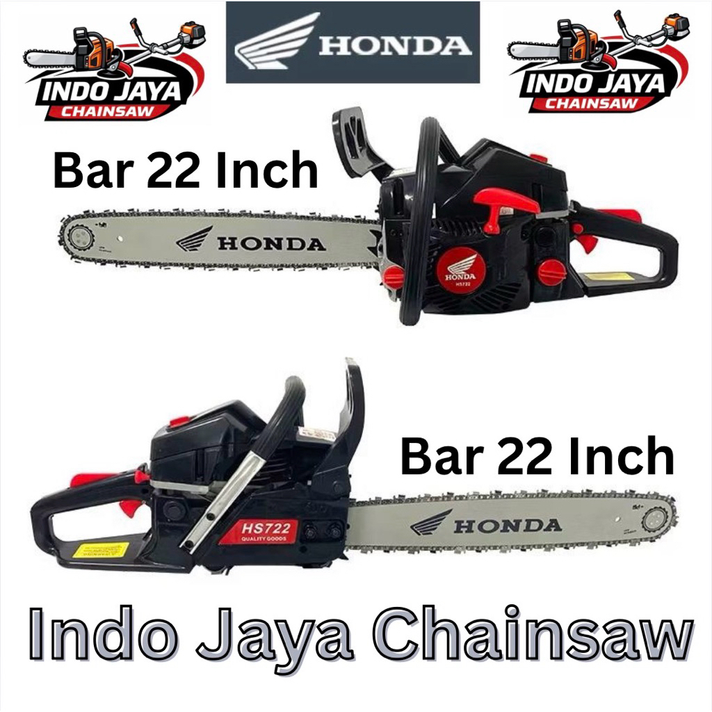 Mesin Chainsaw Senso Mini HS722 HONDA Bar 22 Inch 2 Tak Gergaji Mesin FULLSET KOMPLIT