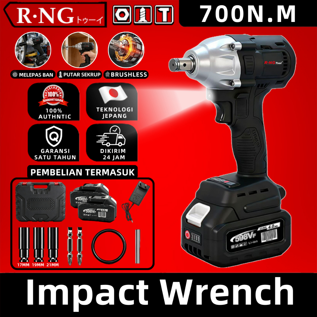 RNG 700 N/M 598V impact pembuka baut mesin impact kunci impact cordless impact impact baterai impact