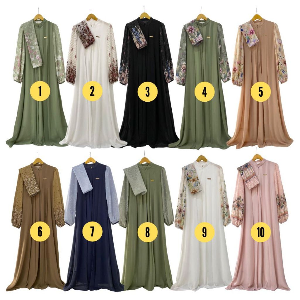 DRESS SET HIJAB CERUTY BABYDOLL HARGA CUCI GUDANG GAMIS KEKINIAN