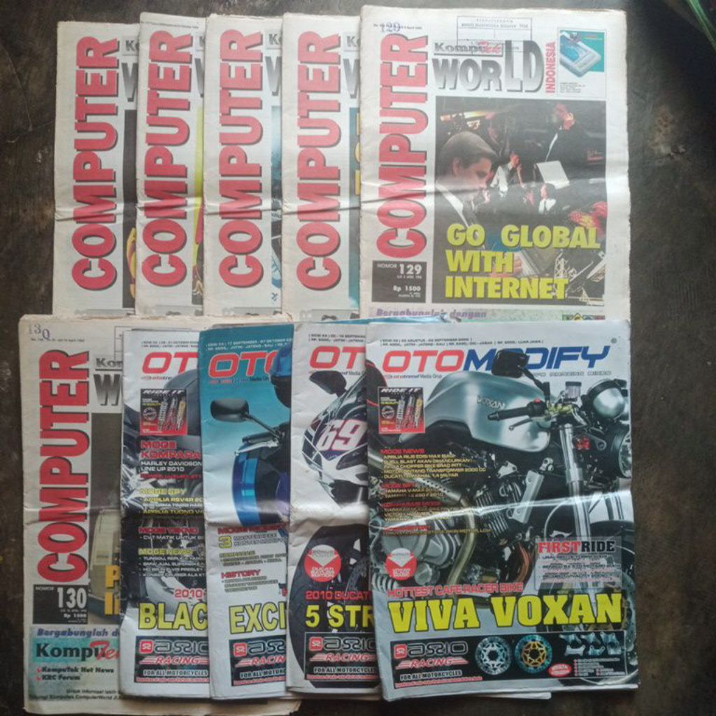 tabloid computer jadul, otomodify dll.