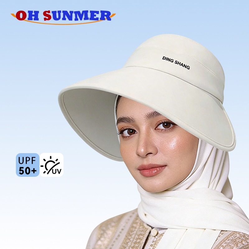 OH SUNMER Topi Nagita Haji topi wanita korea style topi pantai anti uv wanita hijab